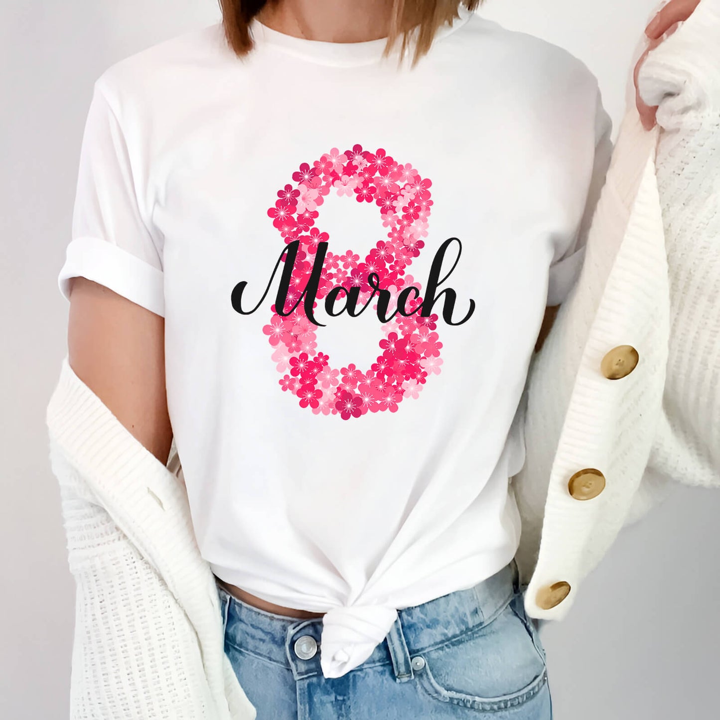 Elegant March Floral Awareness T-Shirt