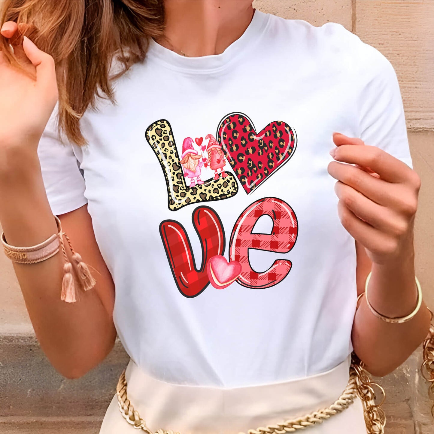 Love Print White T-Shirt