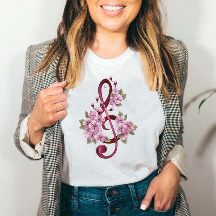 Tricou Floral Treble Clef