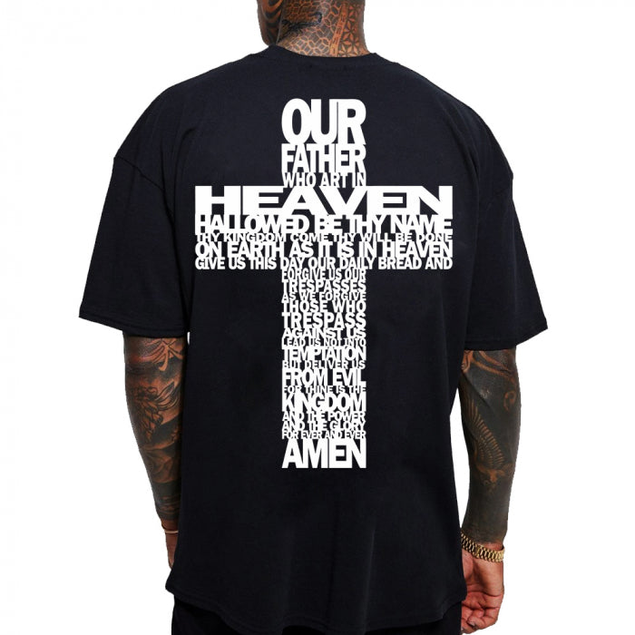 Faithful Expression: A Cross Word Art Tricou negru din bumbac