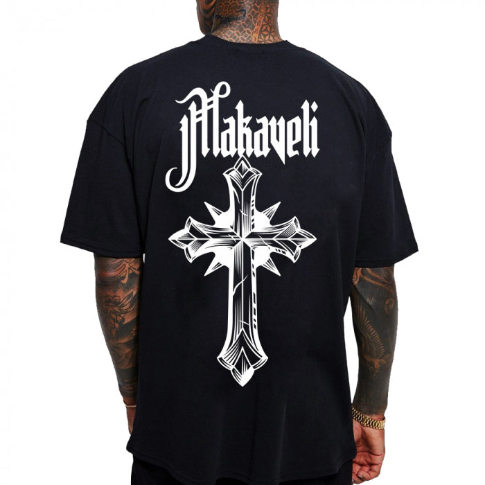 Tricou negru cu mâneci scurte Makavelli: o declarație de stil