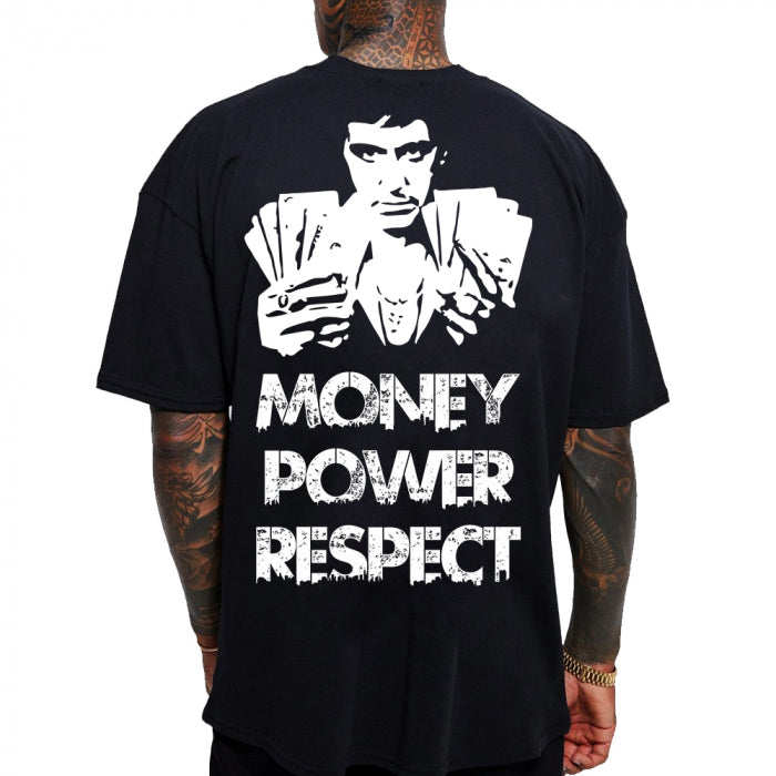 Black And White Graphic T-Shirt: Money, Power, Respect