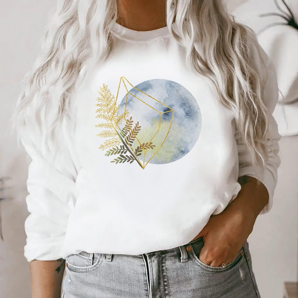 Watercolor Moon Graphic T-Shirt