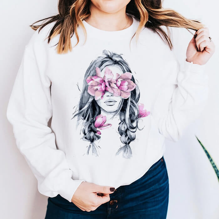 Tricou grafic Portret floral