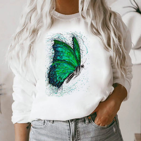 Bluza Dama Alba Green Butterfly