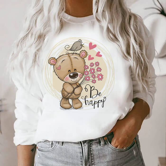 Be Happy Teddy Bear T-Shirt