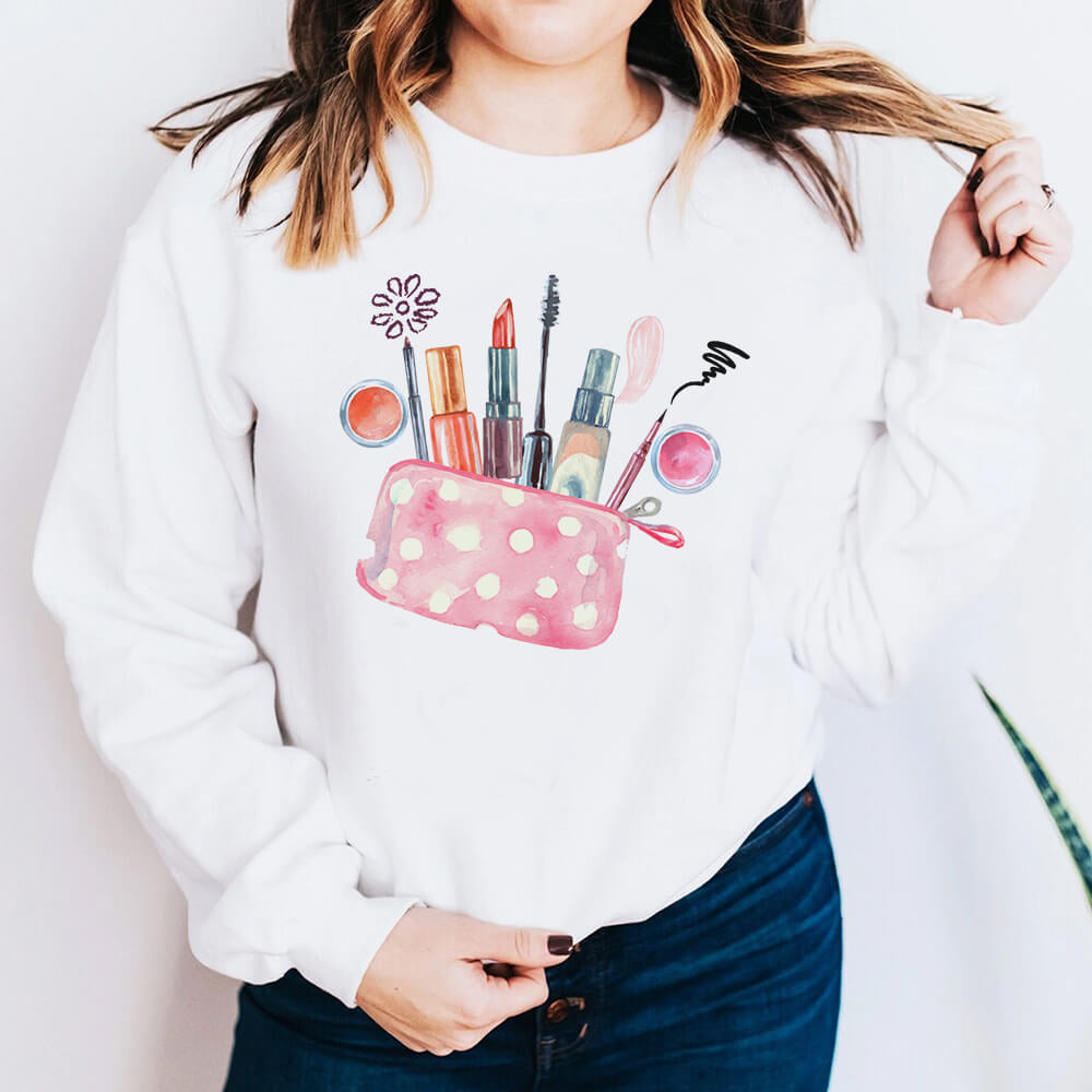 White Polka Dotted Pouch T-Shirt