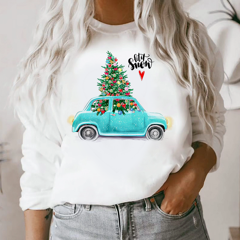 Tricou alb Better Snow Festive