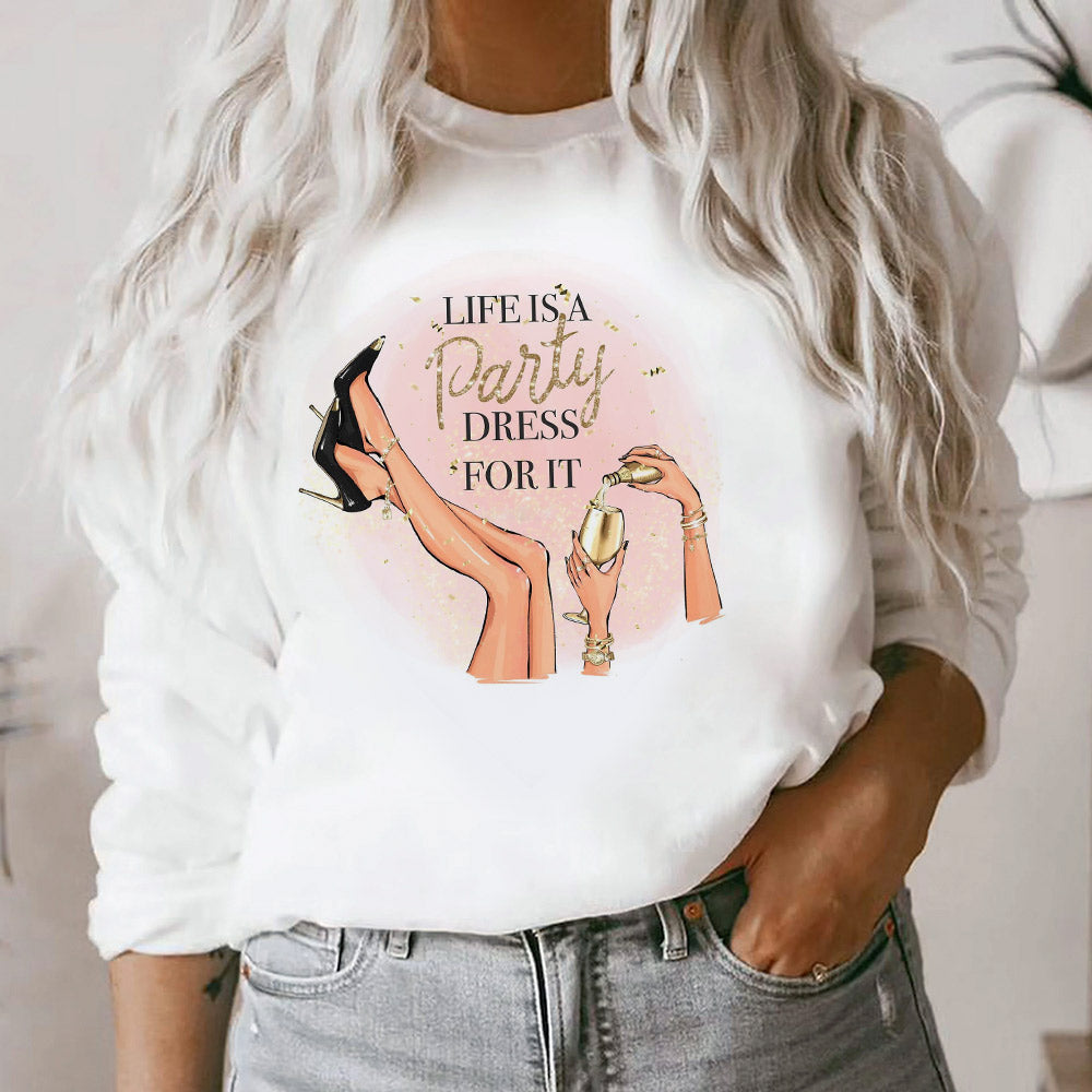 Life Is A Party Dress For It White T-Shirt
