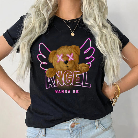 Tricou Dama Negru Wanna Be Angel