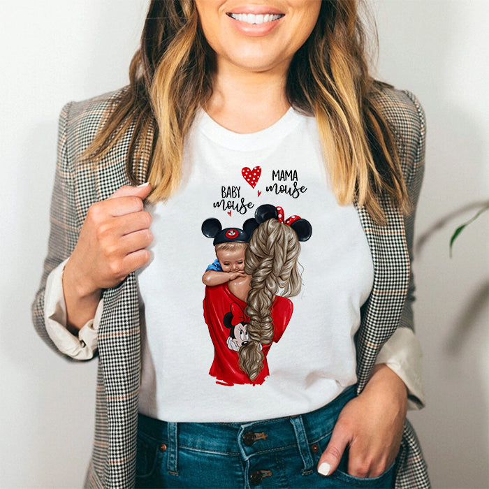 Mama Mouse & Baby Mouse Love Graphic T-Shirt