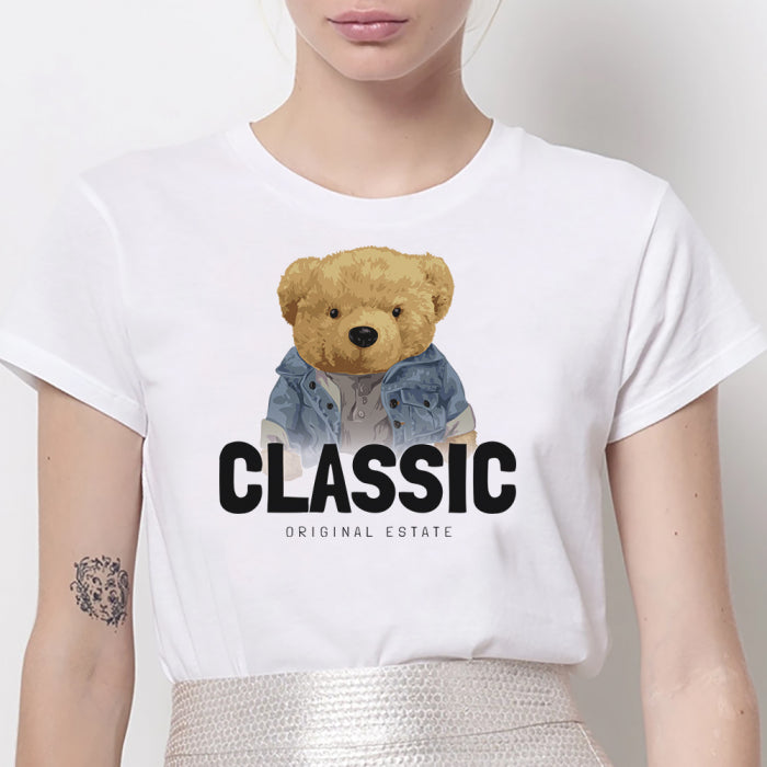 Tricou clasic cu ursuleț de pluș