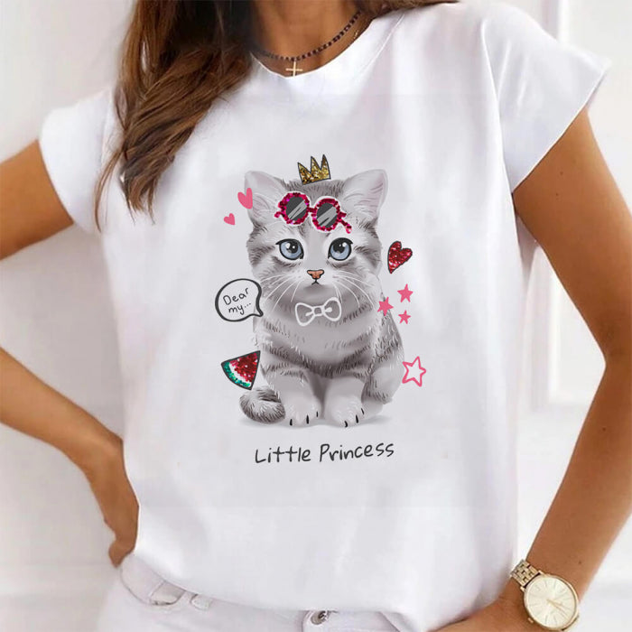 Tricou grafic Little Princess Cat