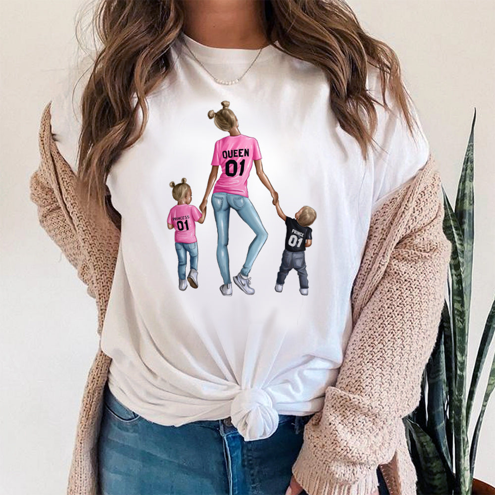 Stylish White Graphic T-Shirt Celebrates Motherhood