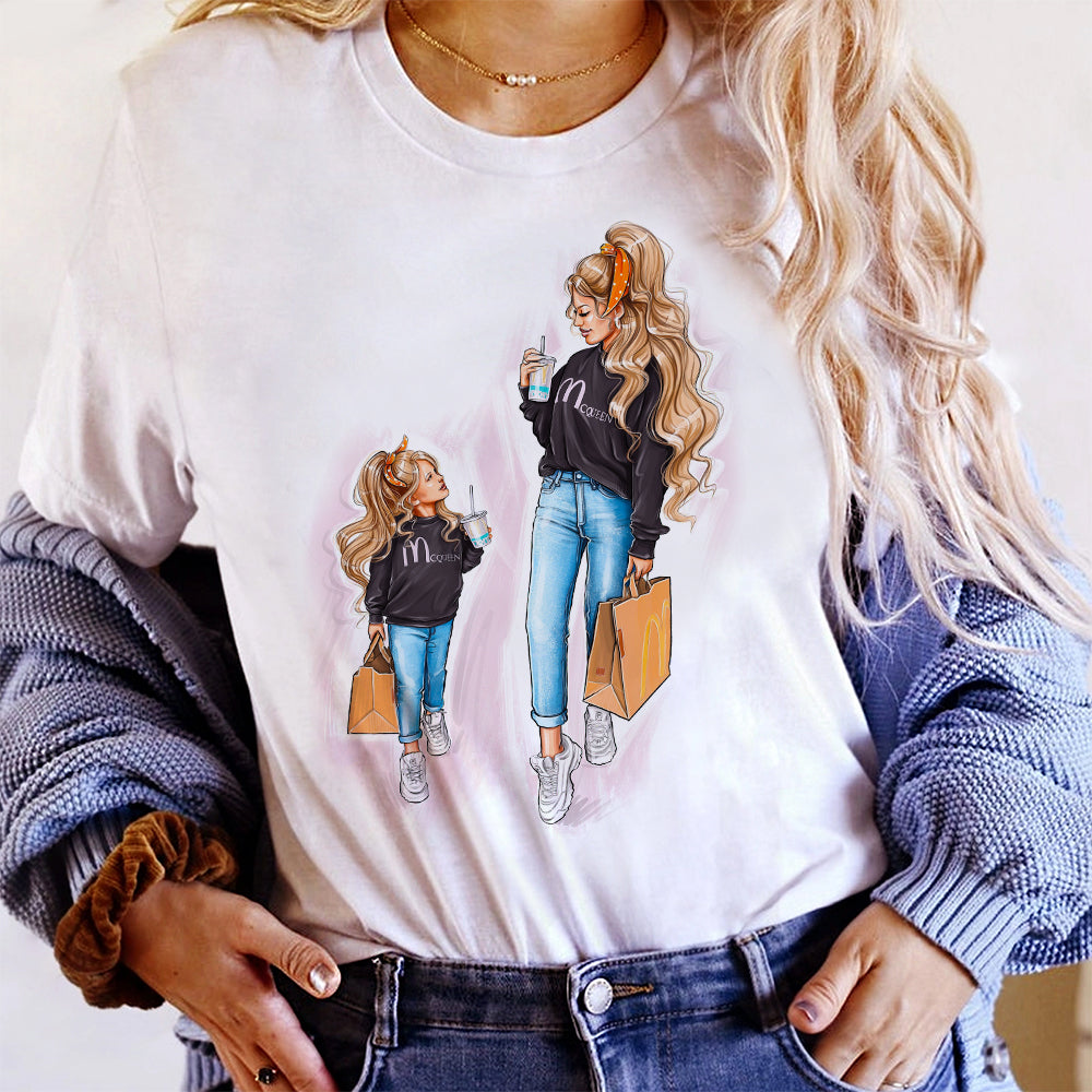 Tricou grafic pentru fete la modă