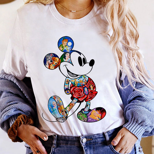 Tricou Dama Alb Magic Mickey