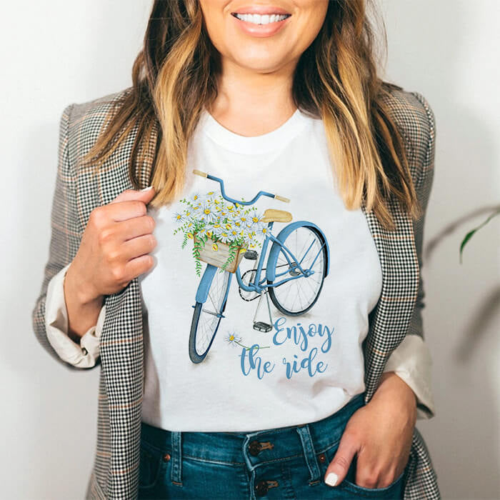 Tricou grafic Enjoy The Ride Bicycle