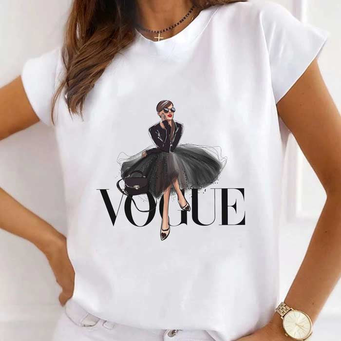 Tricou Dama Alb Vogue