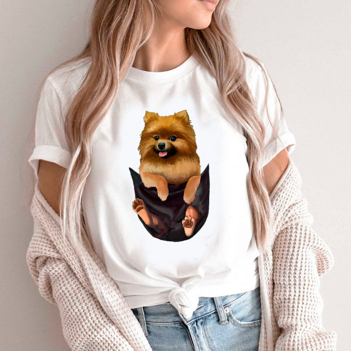 Pomeranian Pocket T-Shirt: A Stylish Choice For Dog Lovers