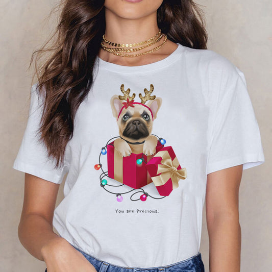 Tricou Dama Christmas Pug
