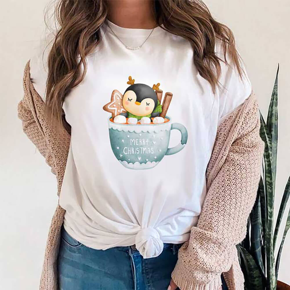 Cozy Penguin Christmas T-Shirt