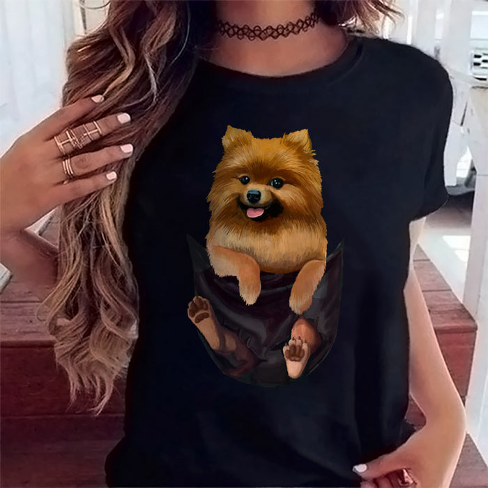 Tricou Pomeranian Pocket