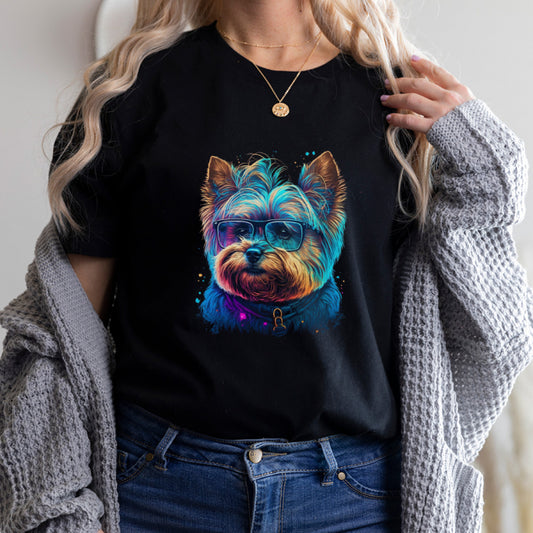Tricou Dama Negru Yorkshire Terrier