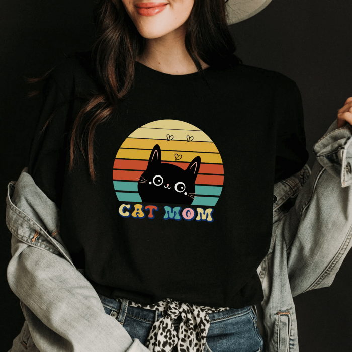 Tricou Cat Mom Radiant Sunset