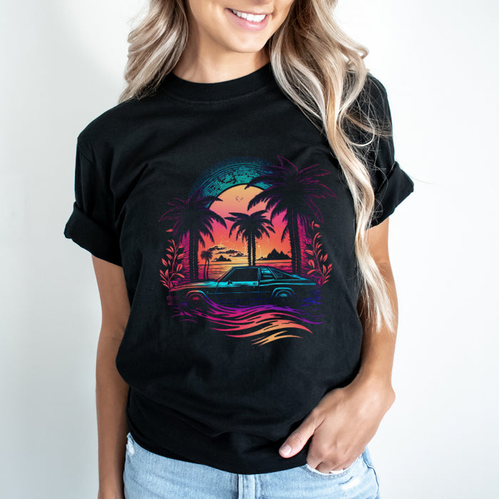 Tricou Sunset Palms