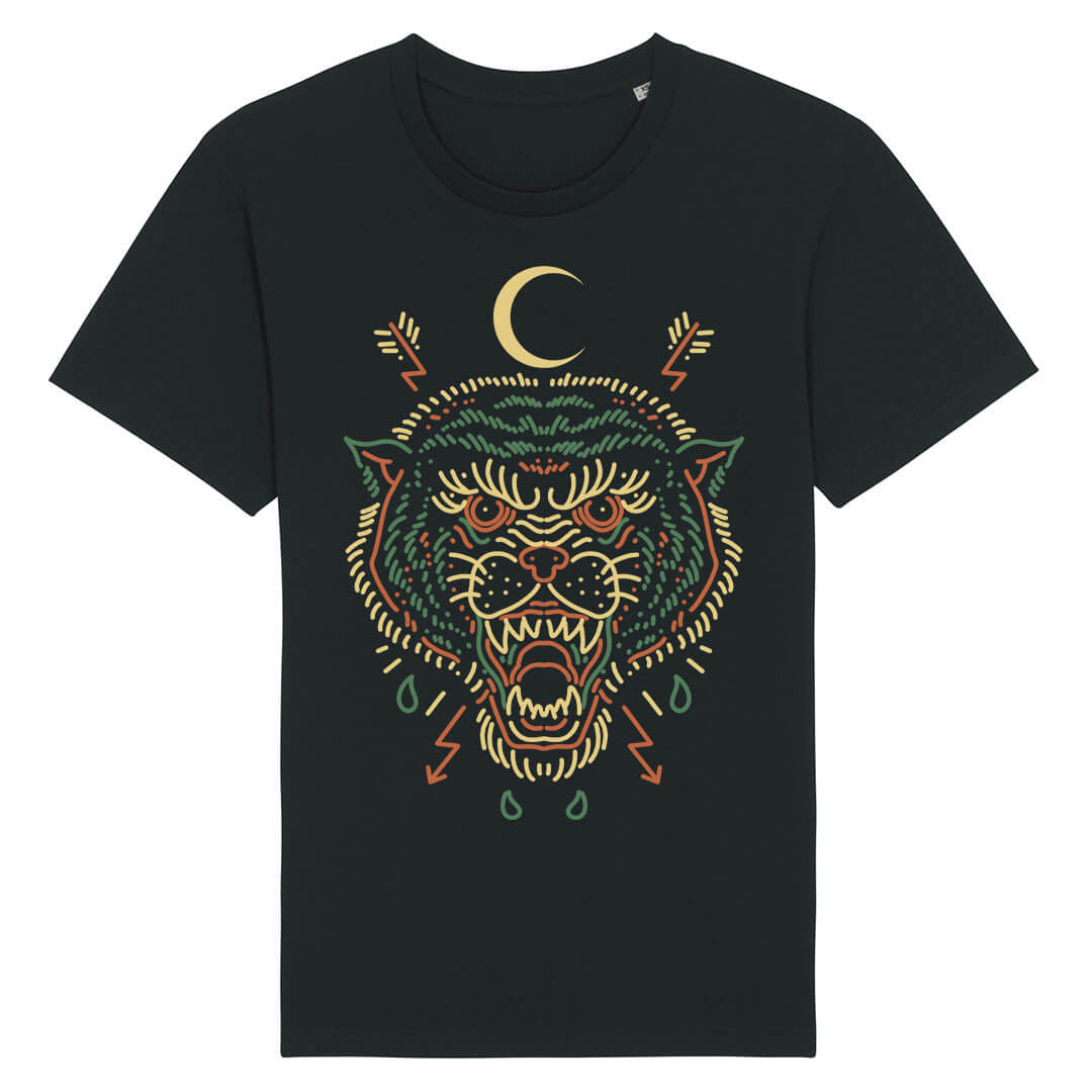 Fierce Tiger Head Graphic T-Shirt