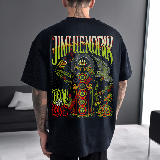 Tricou grafic negru Jimi Hendrix