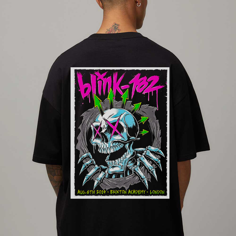 Tricou negru cu grafic Blink-182 Skull