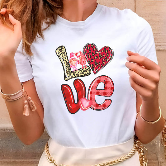 Tricou Dama Alb Love Strumfs Couple