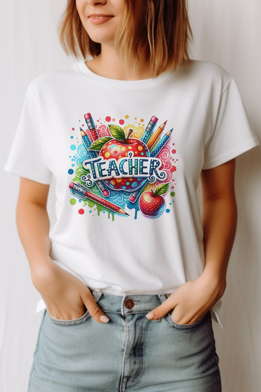 Tricou Dama Alb Teacher Collection