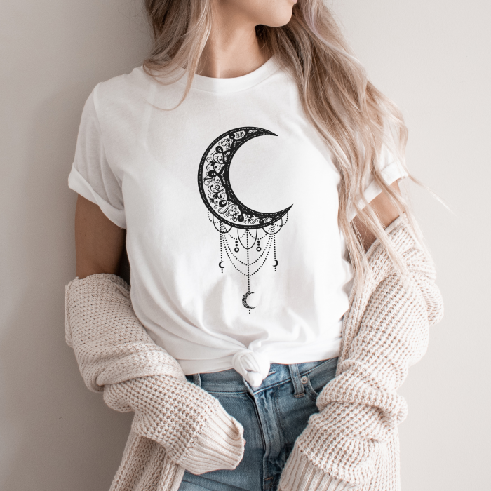 White Moon T-Shirt: A Celestial Delight