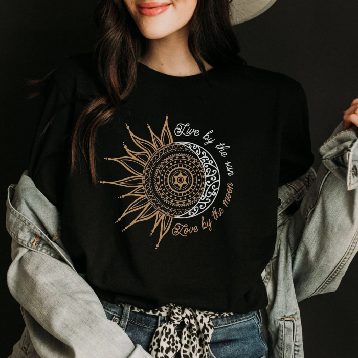 Tricou Dama Negru Live By The Sun