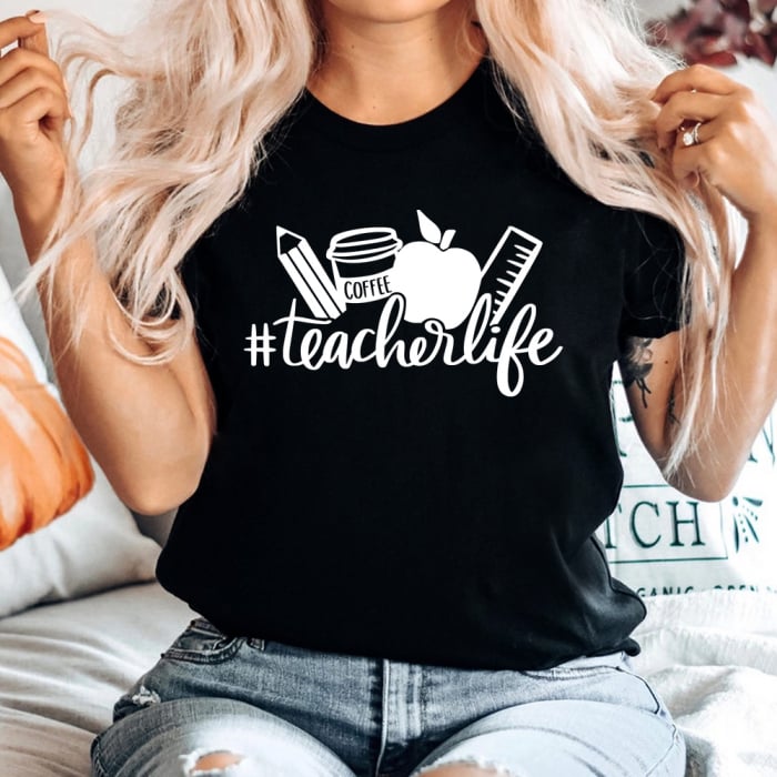 Tricou Dama Negru Teacher Life