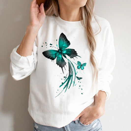 Bluza Dama Alba Emerald Butterflies