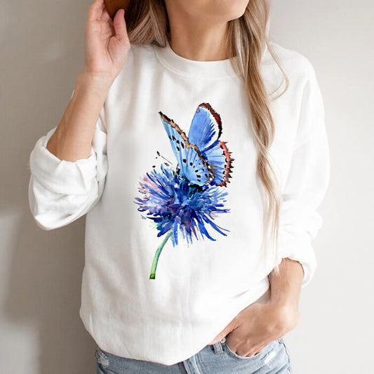 Bluza Dama Alba Butterfly On Flower