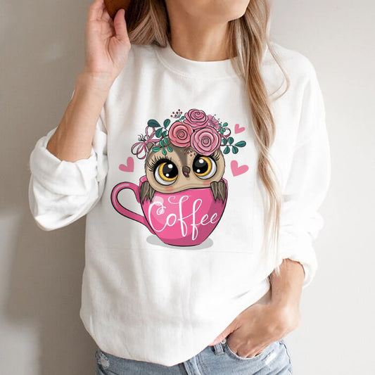 Bluza Dama Alba Pink Coffee Owl