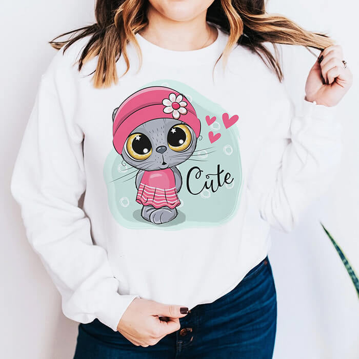 Bluza Dama Alba Cute Cat