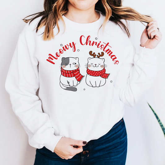 Bluza Dama Alba Meowy Christmas