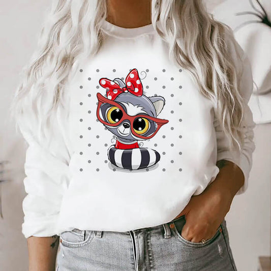 Bluza Dama Alba Smiling Raccoon