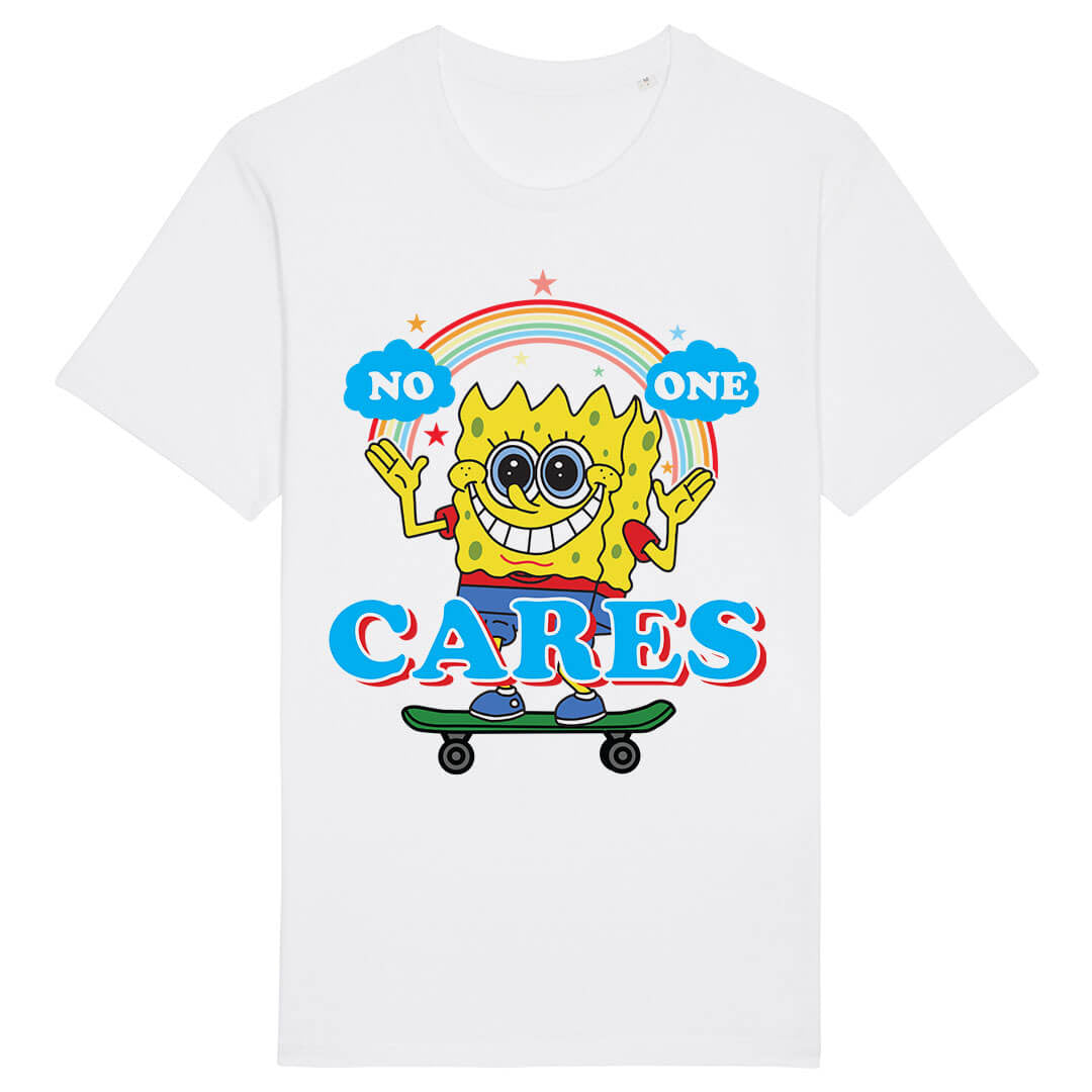 Tricou Alb No One Cares