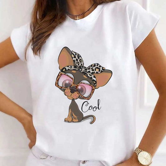 Tricou Dama Alb Cool Dog