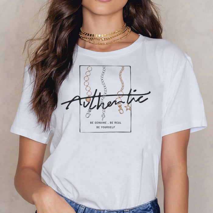 Tricou Dama Alb Authentic