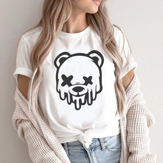 Tricou Dama Alb Melted Bear