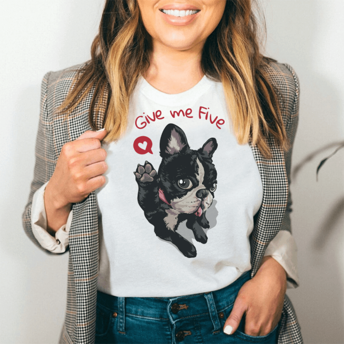 Give Me Five Boston Terrier T-Shirt
