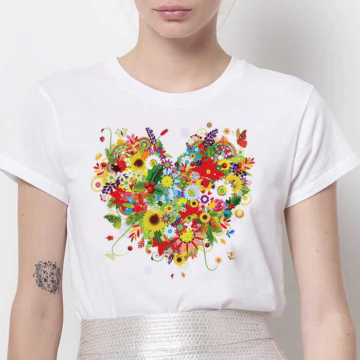 Floral Heart T-Shirt: A Statement Of Style