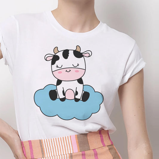 Tricou Dama Alb Holly Cow